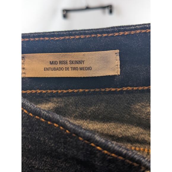 Mid Rise Skinny Jeans Universal Thread Medium Wash Blue‎ Denim 2 Casual Cropped - Picture 9 of 12